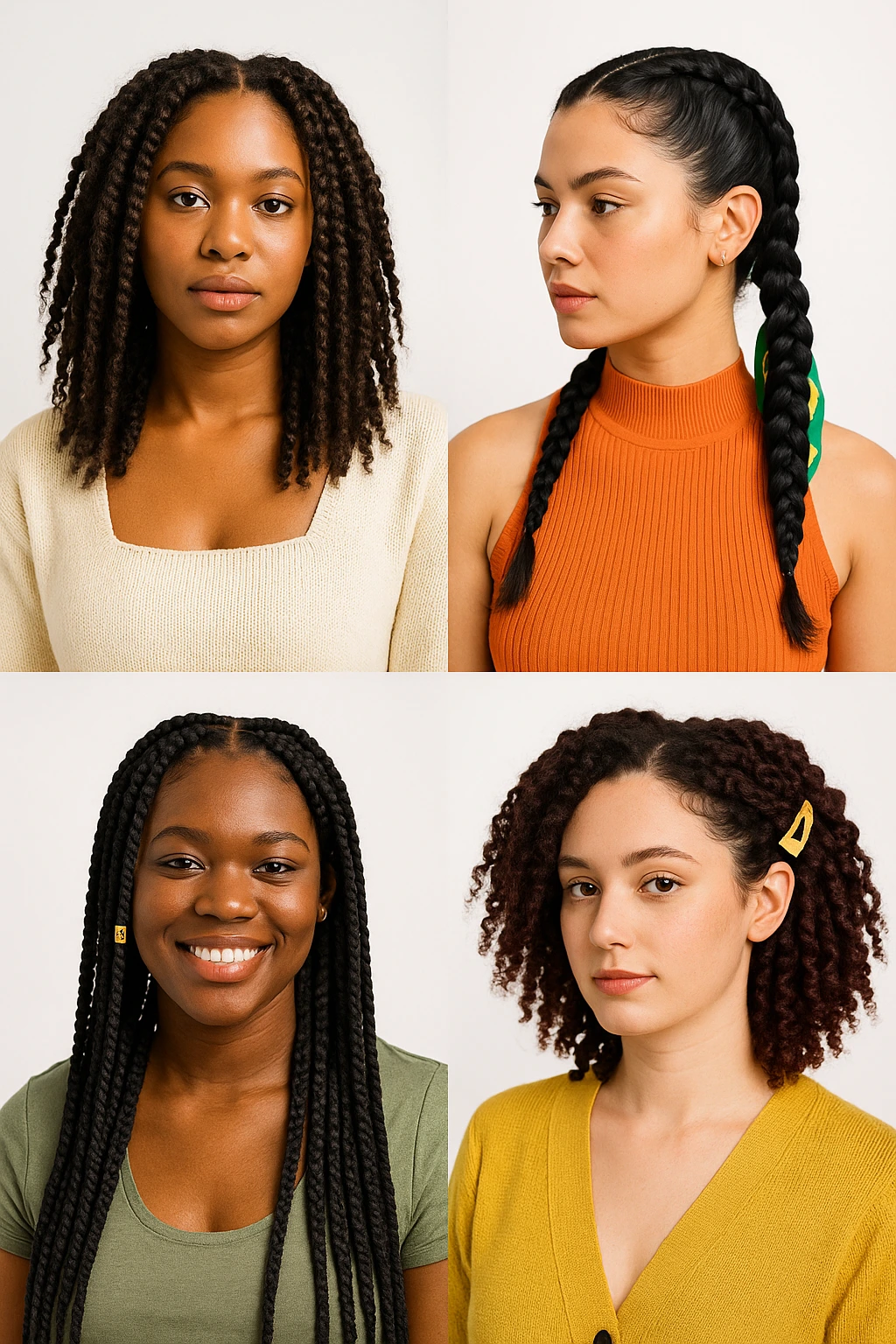 Modèle coiffure afro élégante