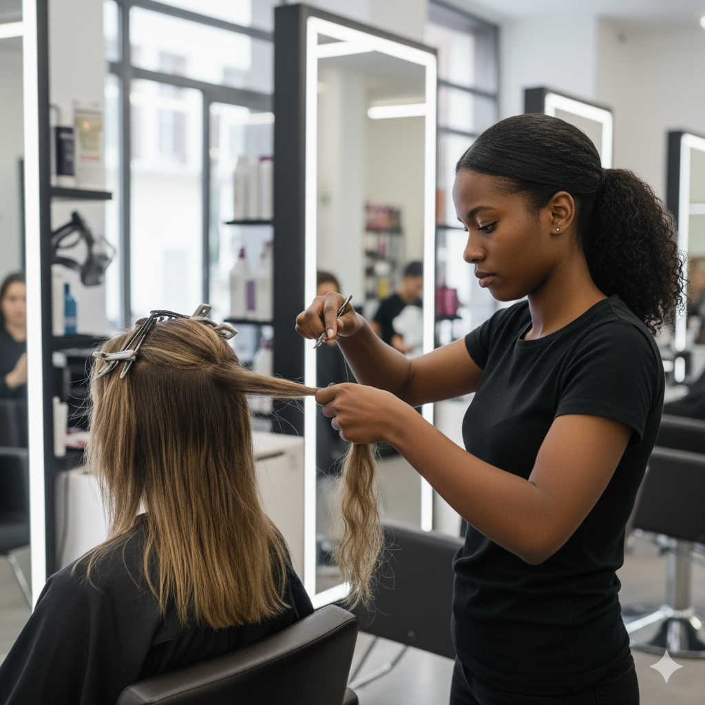 Dépose de tissage fermé